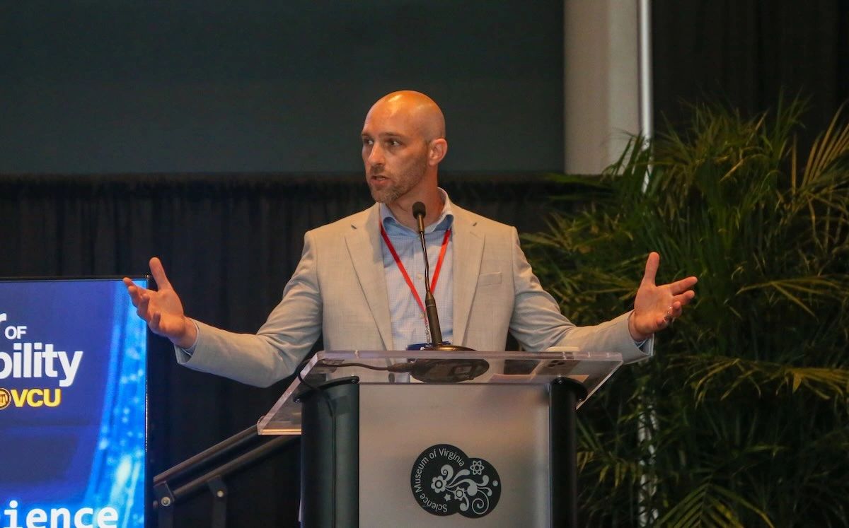 Will Melton delivering a keynote at the Science Museum of Virginia